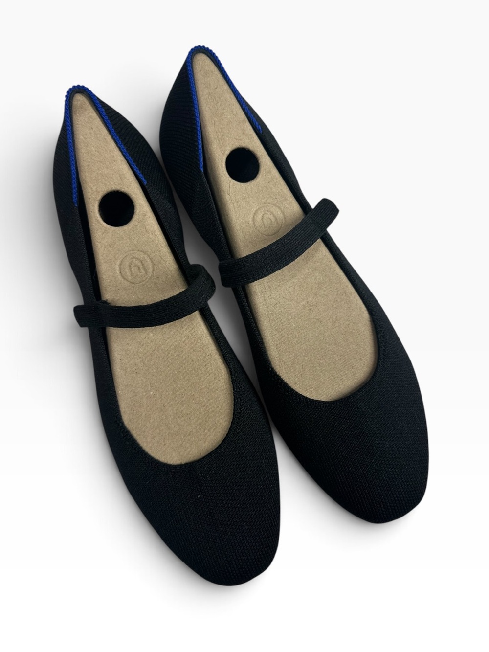 ROTHY'S Women's 9.5 The Square Mary Jane flat Shoes in Black
